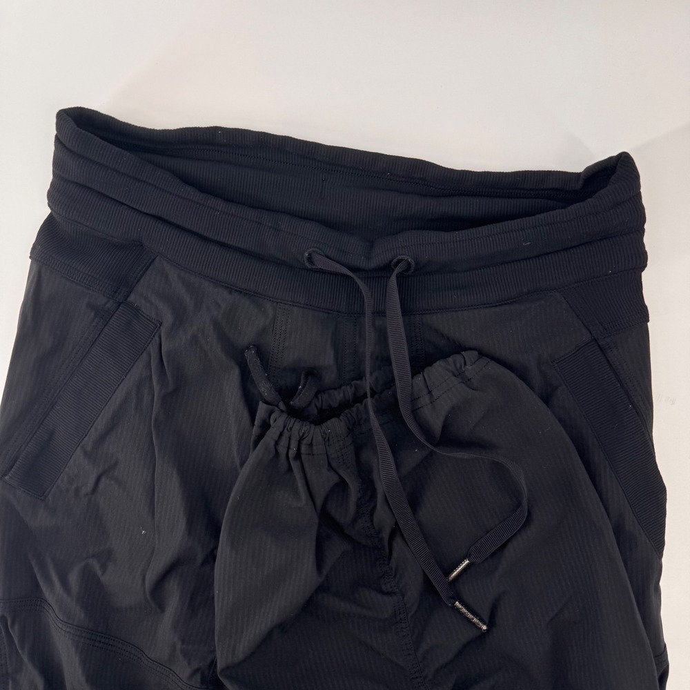 Lululemon Studio Pant Womens Size 4 Black Ruched Adjustable Hem Joggers